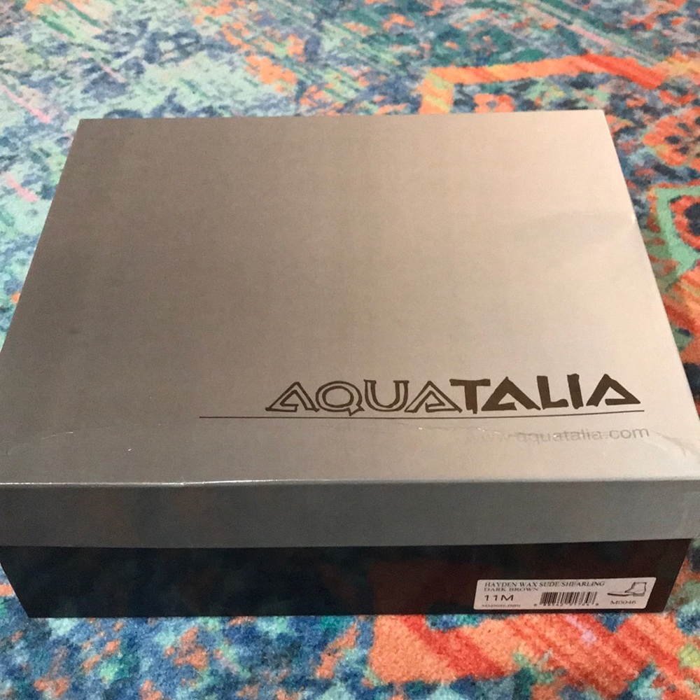 NEW Aquatalia Hayden Wax Suede Dark Brown Boots 11